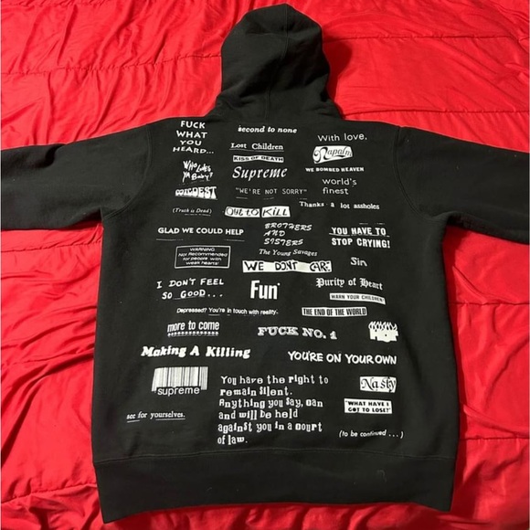 Supreme Stop Crying Hoodie - Mens Large